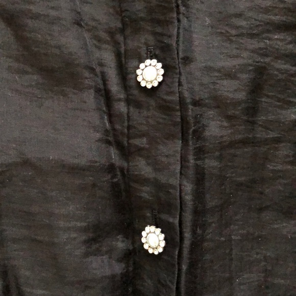 NEW!!! Zara Jewel 💎 Button Organza Top - Picture 8 of 14